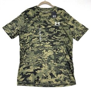 Under Armour Shirt Mens Medium UA ABC Camo Short Sleeve Tee Athletic Green NWT
